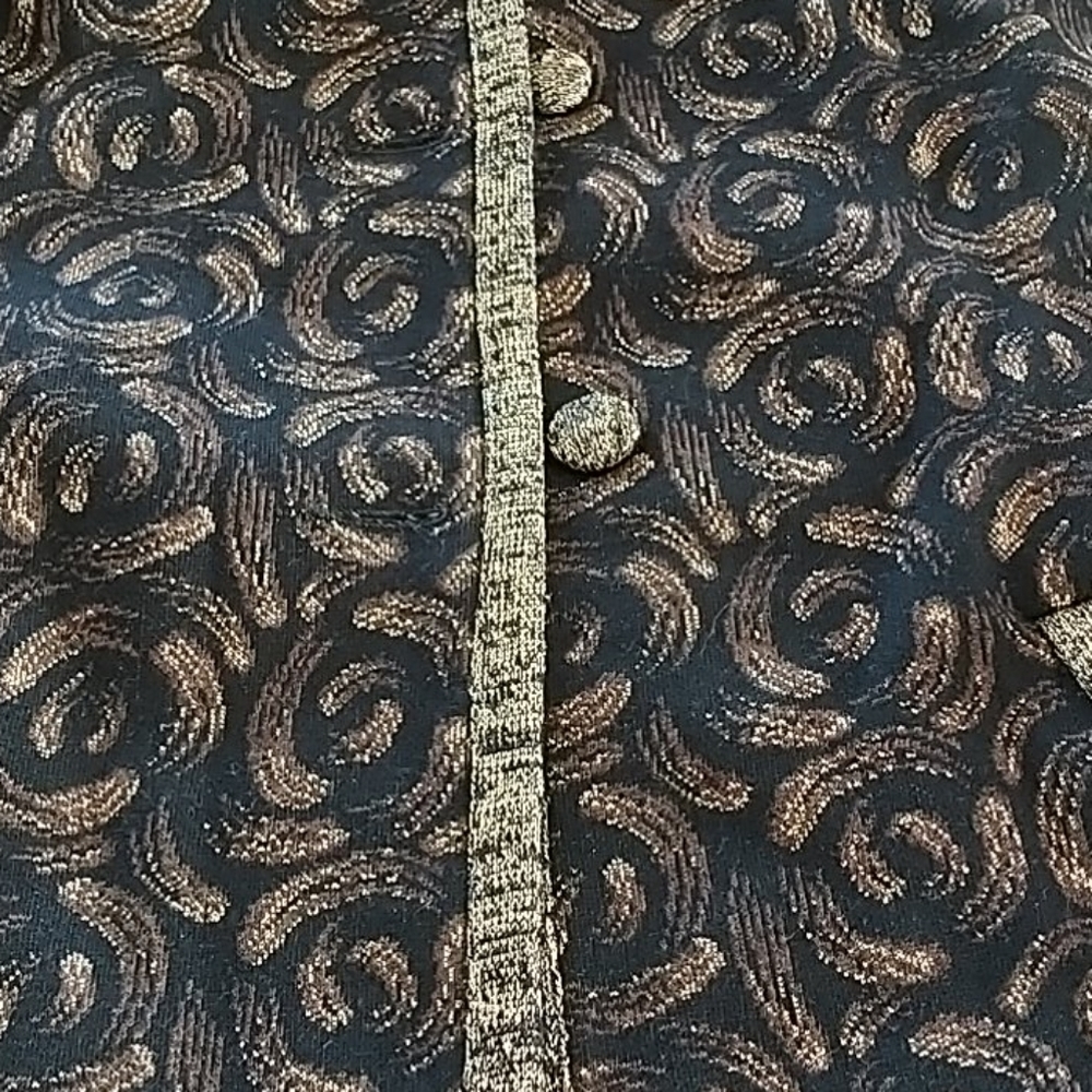 Couture Imports Vintage Black/Gold Jacket M - Picture 13 of 15